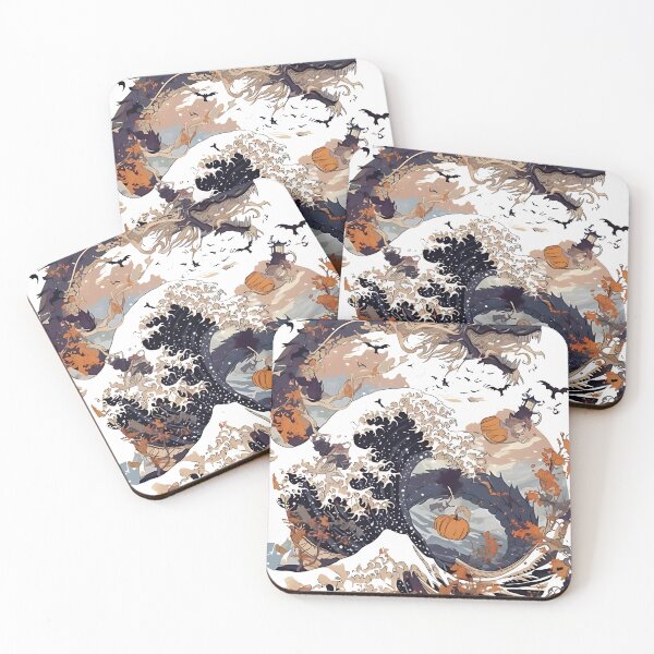 Item preview, Great wave Halloween Dragon T-shirt, phone cover, spooky designed and sold by KreativKulture.