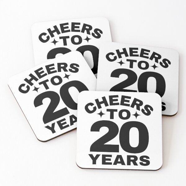 Item preview, Cheers to 20 Years 20th Birthday Anniversary Celebration designed and sold by highflycrafts.