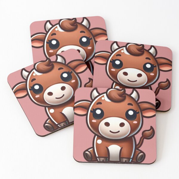 Item preview, Charming Brown Cartoon Cow designed and sold by NutSkyArt.