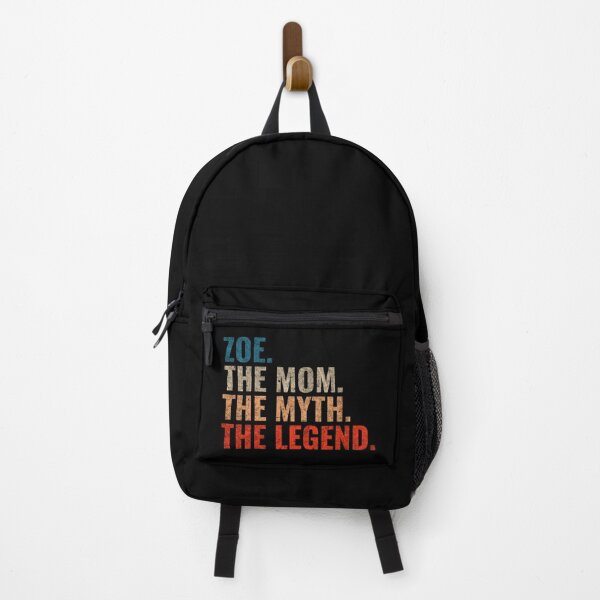 Item preview, Zoe The Mom The Myth The Legend Zoe Name Retro 70s distress designed and sold by Teelogic.