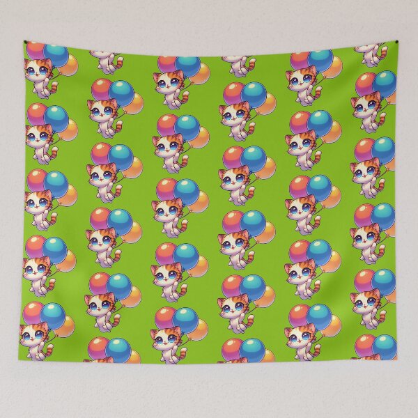 Item preview, Balloon Adventure Kitty designed and sold by FatGiantCat.