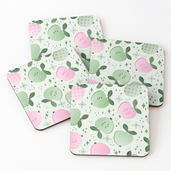 Item preview, Apples seamless pattern with green and pink elements designed and sold by Acolors.