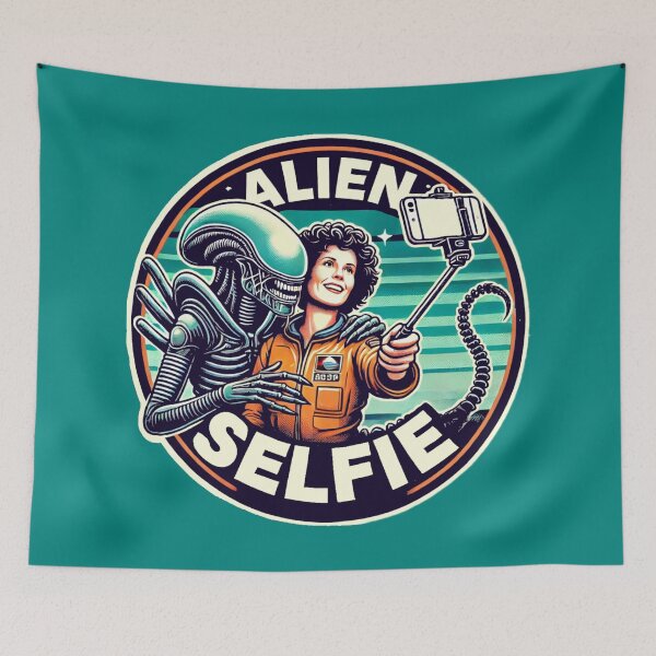 Item preview, Alien Selfie - Ripley and a Xenomorph take a photo designed and sold by Random-Reality.
