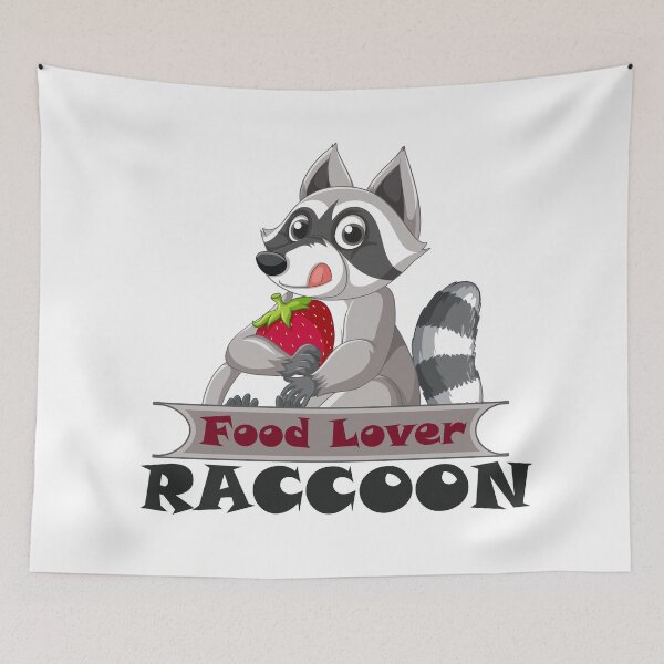 Item preview, Food Lover Raccoon designed and sold by GraphixKing999.