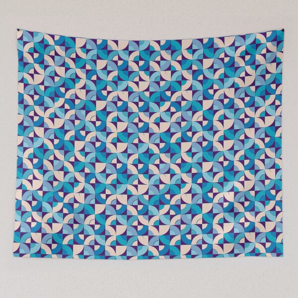 Item preview, Circle graphics with shadow, Blue and beige version designed and sold by Alex  Blud.
