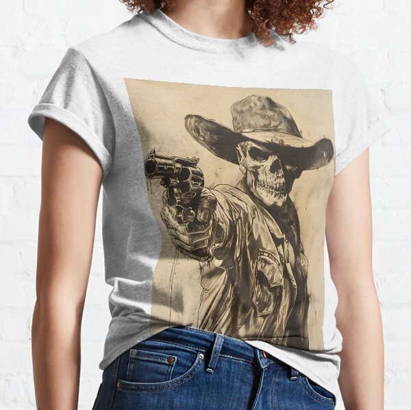 Item preview, Skeleton Cowboy Pointing Revolver at Viewer designed and sold by AuraIllusion.