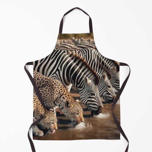 Artikelvorschau, Leopard und Zebra genießen gemeinsam einen Drink entworfen und verkauft von BonoloStore.