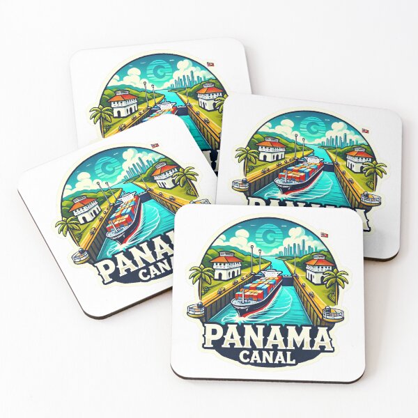Item preview, Panama Retro Panama Canal Travel Poster Travel Sticker - Vintage Minimal Style designed and sold by pod24.