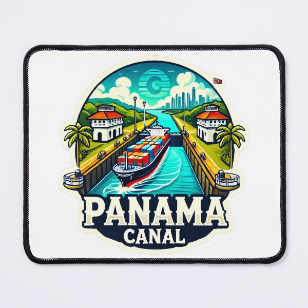 Item preview, Panama Retro Panama Canal Travel Poster Travel Sticker - Vintage Minimal Style designed and sold by pod24.
