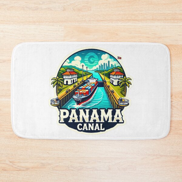 Item preview, Panama Retro Panama Canal Travel Poster Travel Sticker - Vintage Minimal Style designed and sold by pod24.