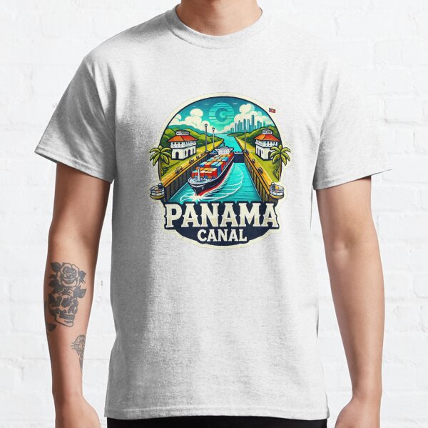 Item preview, Panama Retro Panama Canal Travel Poster Travel Sticker - Vintage Minimal Style designed and sold by pod24.