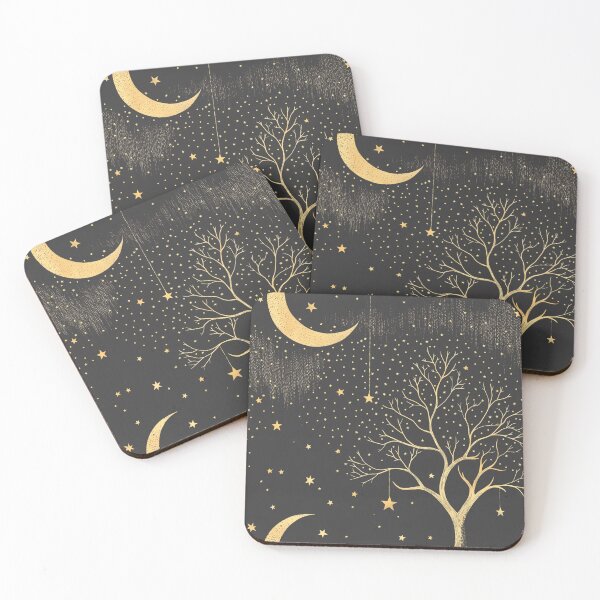 Item preview, Crescent moon and night sky designed and sold by Artlizzard.