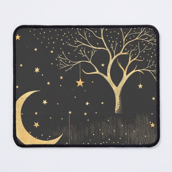 Item preview, Crescent moon and night sky designed and sold by Artlizzard.