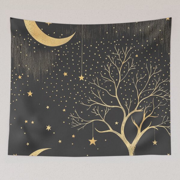 Item preview, Crescent moon and night sky designed and sold by Artlizzard.
