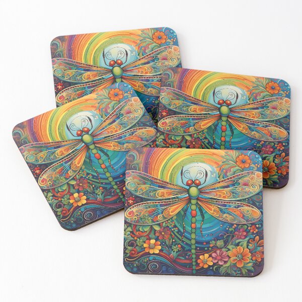 Item preview, Dragonfly 60's Flower Power designed and sold by druidwolfart.