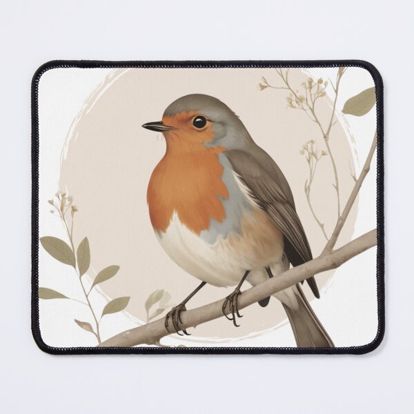 Item preview, European Robin, Red Robin, UK birds, robin redbreast, Erithacus rubecula designed and sold by lagunaklein.