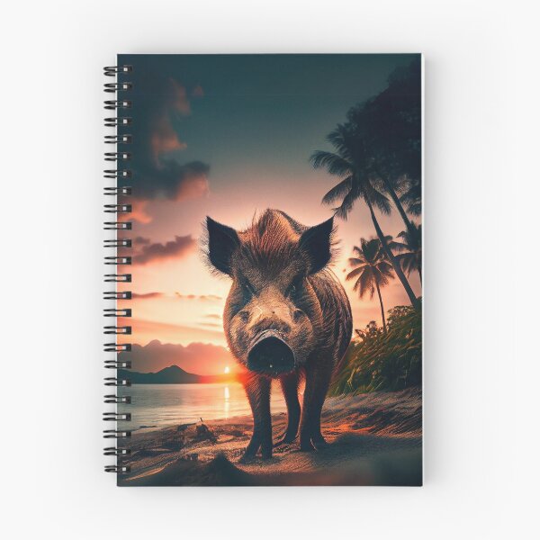 Item preview, Jungle Wild Boar at Sunset designed and sold by Sillytoe.