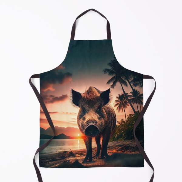 Item preview, Jungle Wild Boar at Sunset designed and sold by Sillytoe.