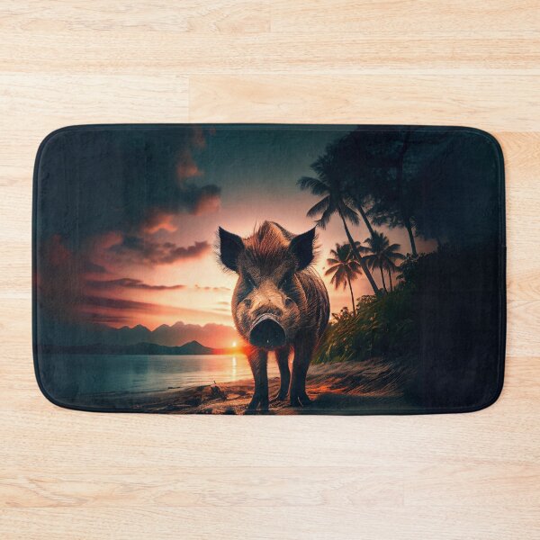 Item preview, Jungle Wild Boar at Sunset designed and sold by Sillytoe.