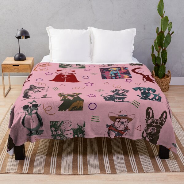 Item preview, Pet Parade: Adorable Dog and Cat Pattern: Dusty Rose designed and sold by purrfect pattern.