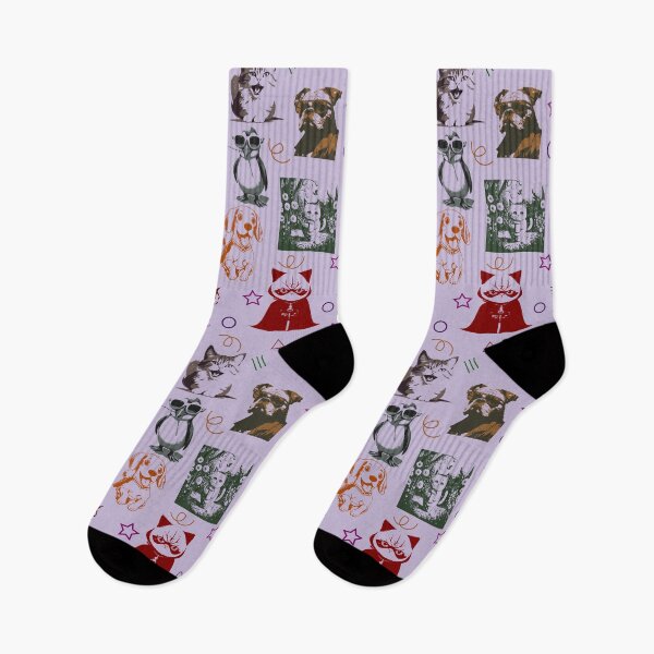 Item preview, Pet Parade: Adorable Dog and Cat Pattern: Raspberry Sorbet designed and sold by purrfect pattern.