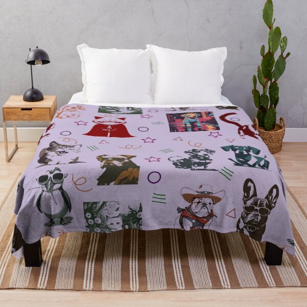 Item preview, Pet Parade: Adorable Dog and Cat Pattern: Raspberry Sorbet designed and sold by purrfect pattern.