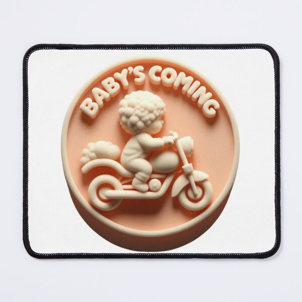 Item preview, Baby's Coming Announcement - Adorable Bike Riding Themed Baby Announcement designed and sold by StyLeHi.