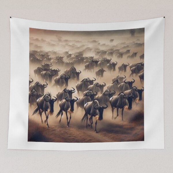 Item preview, Wildebeest Migration designed and sold by BonoloStore.