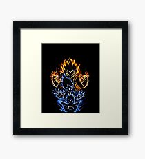 Cool Retro Vegeta Shirt - Vegeta Forms t-Shirt -Vegeta T-shirts or Hoodie - Classic and Super Saiyan - Vegeta Power Scouter Shirt Framed Print