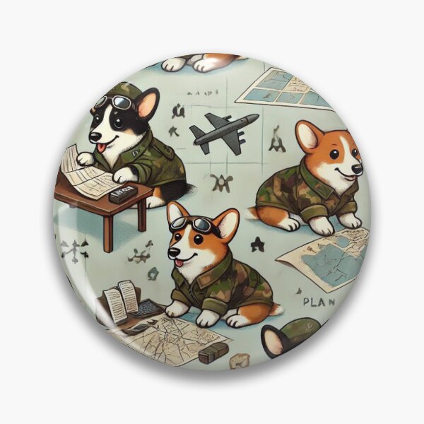 Item preview, Adorable military Corgis engaged in strategic planning. designed and sold by ColorfulStyle.