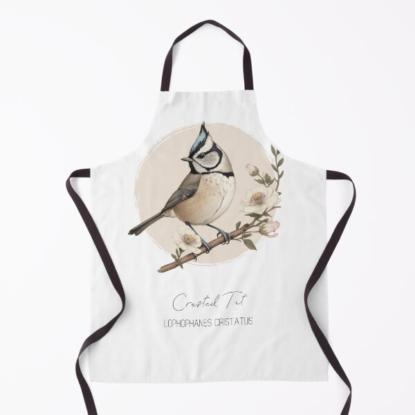 Item preview, Crested Tit, Vintage Bird, Lophophanes cristatus, cute bird, european birds, forest life designed and sold by lagunaklein.