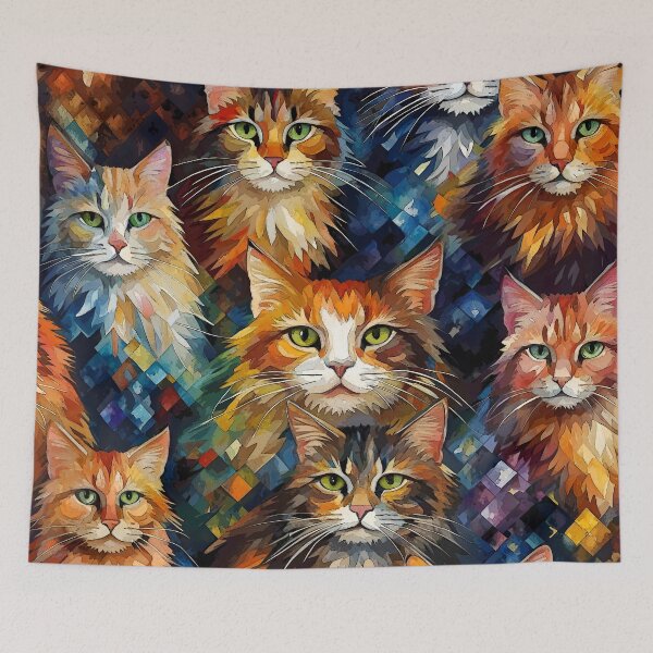 Item preview, Cats Pattern Colorful Art  designed and sold by Manitarka.