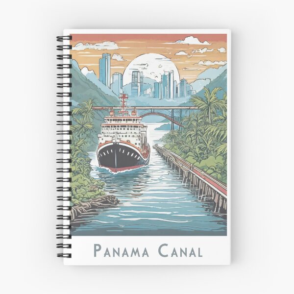 Item preview, Vintage Panama Canal Poster – Minimalist Retro Travel Poster designed and sold by pod24.
