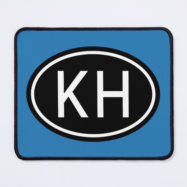 Item preview, KH Initials Monogram Oval White Letters designed and sold by Jeallan Designs.