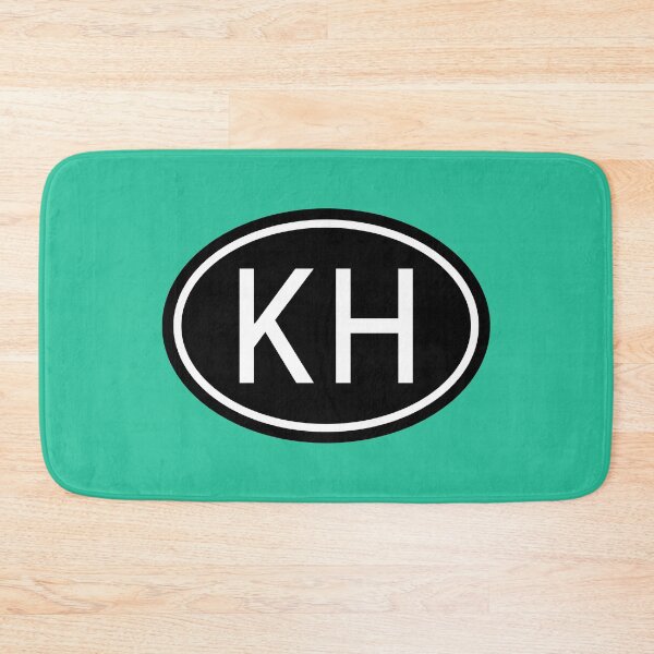 Item preview, KH Initials Monogram Oval White Letters designed and sold by Jeallan Designs.