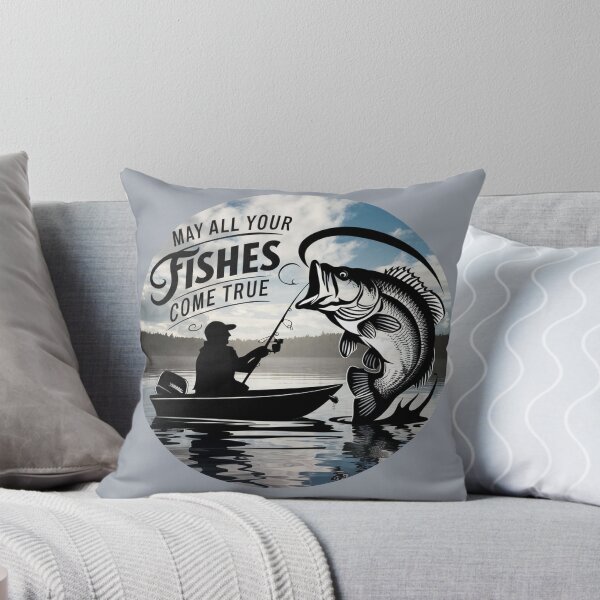 Item preview, Fishing Gifts May All Your Fishes Come True Quote designed and sold by Cute & Sassy Custom Gifting Boutiques.