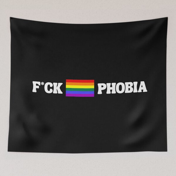 Item preview, F*ck Queerphobia - LGBTQIA+ Support designed and sold by SuchWowDesign.