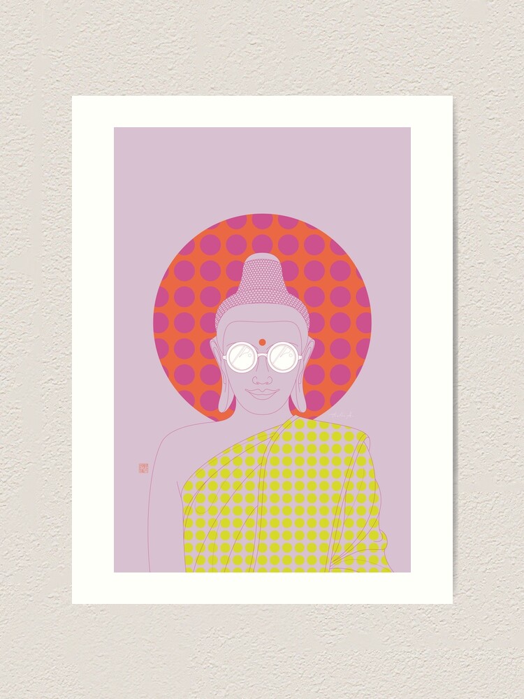 Alternate view of Buddha : Imagine Silence! (PopArtVersion) Art Print
