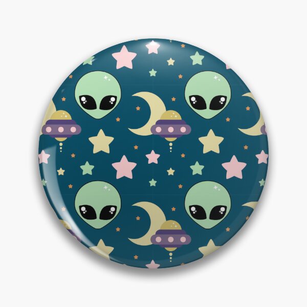 Item preview, Kawaii Alien Pastel Goth Space Pattern designed and sold by sasyall.