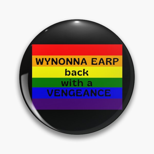 Item preview, Wynonna Earp back with a Vengeance (rainbow) designed and sold by Fandom8.