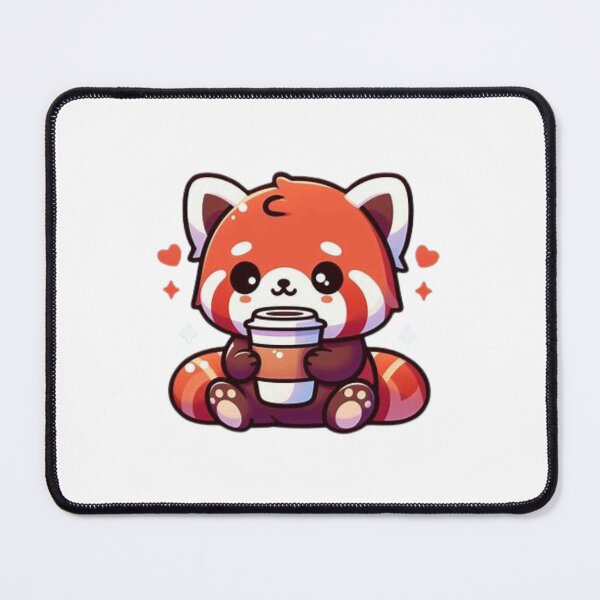 Item preview, red panda with coffee designed and sold by Eternalski.