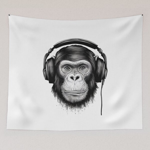 Item preview, Ape Listening To Music  designed and sold by PolygonPinnacle.