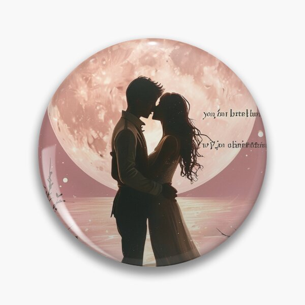 Item preview, a card with a soft pink background featuring a silhouette of a couple kissing on a moonlit beach. designed and sold by Mood Coffee art.