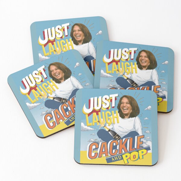 Item preview, Just Laugh Cackle And Pop Kamala Harris Party Shirt designed and sold by Flirt-Teez.