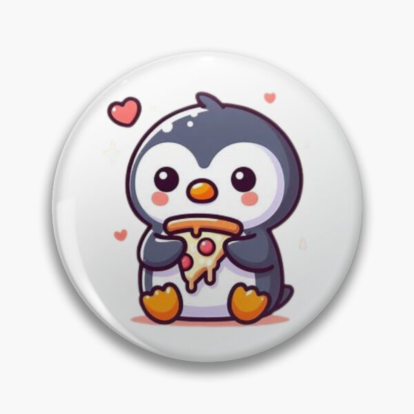 Item preview, penguin eating pizza designed and sold by Eternalski.