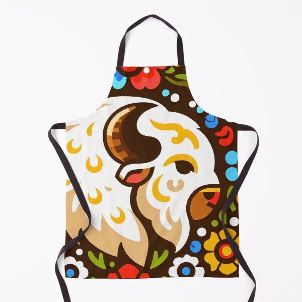 Item preview, Scandinavian Folk art Bison head designed and sold by FOLK ART FUSION by heidiannemorris.