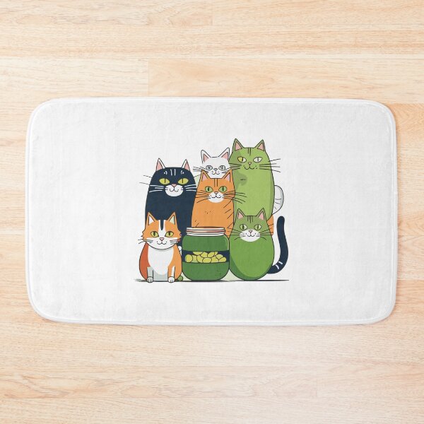 Item preview, A cat's curiosity is tickled by a tangy pickle. designed and sold by Pet Path.