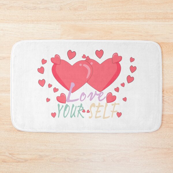 Item preview, Pink Hearts & Love Yourself  Calligraphy  designed and sold by adlkh.