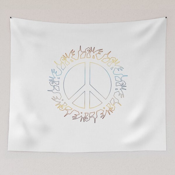 Item preview, Peace Sign World Lovers Flower Hippie Artistic Groovy Soul designed and sold by farhanhafeez.