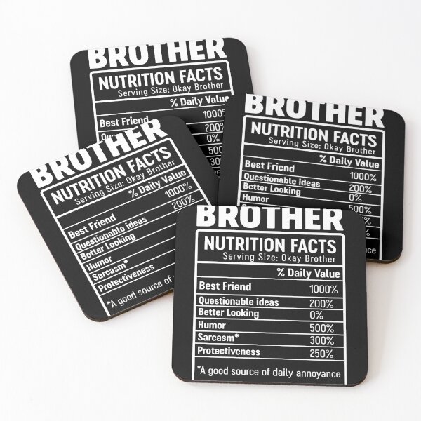 Item preview, Brother Nutrition Facts Favourite Brother Ever Best Family Ever designed and sold by farhanhafeez.
